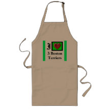 "I Love 3 Boston Terriers Apron"