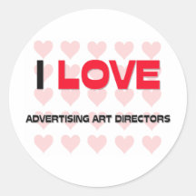 I LOVE ADVERTISING ART DIRECTORS STICKERS
