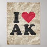 I LOVE AK2 POSTER