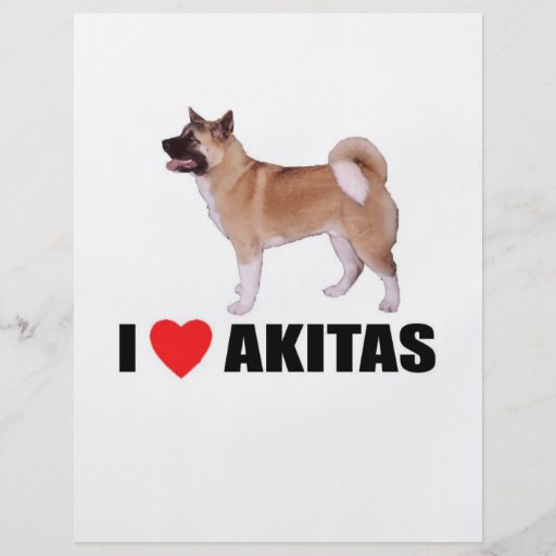 I Love Akitas Flyers