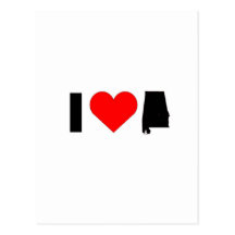 I Love Alabama Postcard