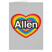 I love Allen. I love you Allen. Heart Card
