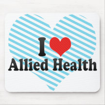 I Love Allied Health Mouse Pads