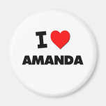 I Love Amanda Refrigerator Magnets