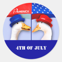 I Love America. Fun US Patriotic Gift Stickers