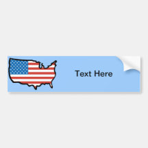 I Love America - United States Flag Bumper Sticker