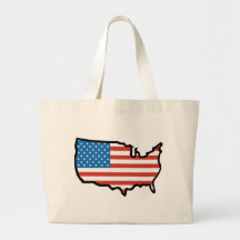 I Love America - United States Flag Canvas Bags