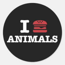 i love animals2 round stickers