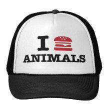 i love animals mesh hats