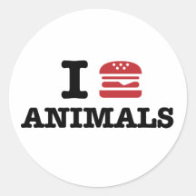 i love animals round stickers