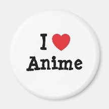 I love Anime heart custom personalised Refrigerator Magnet