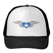 I Love Antarctica -wings Hats