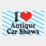 I love Antique Car Shows Rectangle Sticker