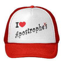 I love apostrophes hats