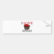 I Love Apples Bumper Sticker
