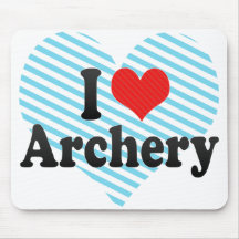 I Love Archery Mouse Pad