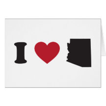 I Love Arizona Greeting Cards