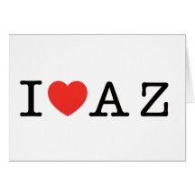 I LOVE ARIZONA GREETING CARDS