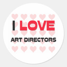 I LOVE ART DIRECTORS ROUND STICKERS