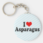 I Love Asparagus Keychains