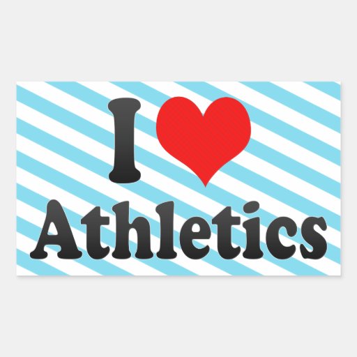 I love Athletics Stickers