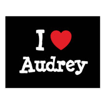 I love Audrey heart T-Shirt Post Cards