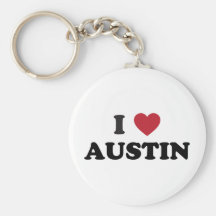 I Love Austin Key Chains
