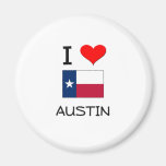 I Love Austin Texas Fridge Magnet