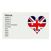 I Love Australia Business Card Templates