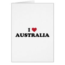 I Love Australia Greeting Card