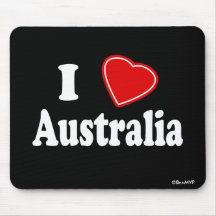 I Love Australia Mouse Pad