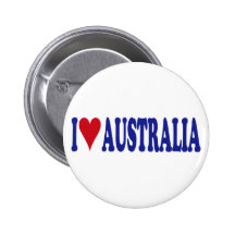 I Love Australia Pinback Button