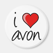 i love avon square magnet
