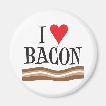 I love bacon fridge magnets