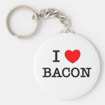 I Love Bacon Keychain