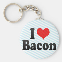 I Love Bacon Keychains