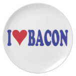 I Love Bacon Party Plate