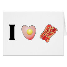 I Love Bacon! Valentine Card