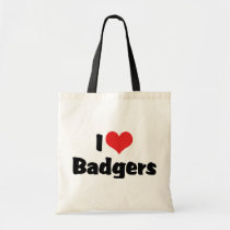 I Love Badgers bags