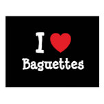 I love Baguettes heart T-Shirt Postcard
