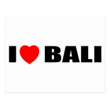 I Love Bali, Indonesia Postcard