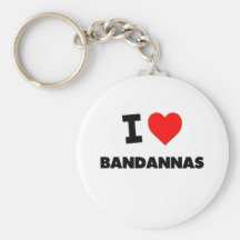 I Love Bandannas Keychain
