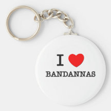 I Love Bandannas Keychains
