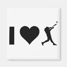 I Love Baseball Magnet