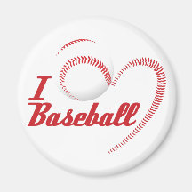 I Love Baseball Magnet