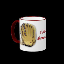 I Love Baseball-Mitt and Ball mugs