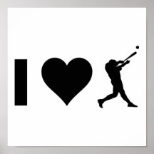 I Love Baseball Poster