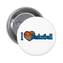 I Love Basketball Buttons