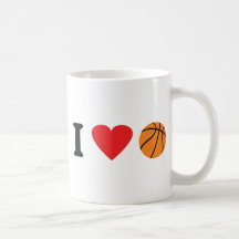 I love basketball icon coffee mugs