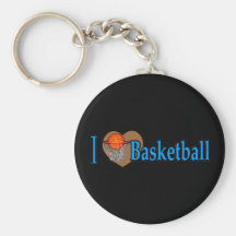 I Love Basketball Key Chains